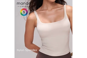 Tight-fitting Spandex Nylon Yoga tank Top Built in Chest Pad Women Quick-dry Fitness Wear Versatile Outdoor Use
