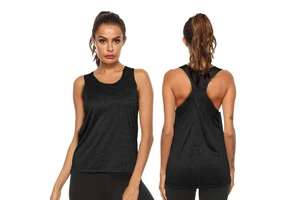 Best Seller Breathable Gym Sport Fitness Yoga Women Girl Sleeveless Blouse Vest Quick Dry Polyester Spandex Women Loose Tank Top