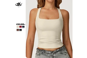 Racerback Beautiful Back Tight Yoga Sport Training Vest Outside Quick-drying Breathable Comfortable Simple Fitted Tops for Women