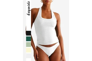 European and American Y2K Casual Yoga Square Collar Breathable Knitted Necked Slingback Tank Top Women's Shirt T-shirt