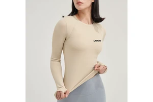 Yoga Clothes Women Running Professional Pilates Training Quick-drying Long-sleeved Tops New Fitness Clothes in Autumn and Winter