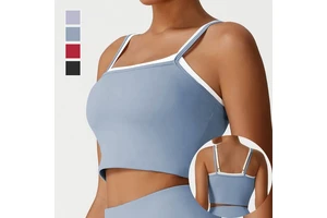 YIYI Wholesale New Two-layer Square Neck Yoga tank Top Women Removable Pads Sports Bra High-Elastic Workout Fitness Sports Bra
