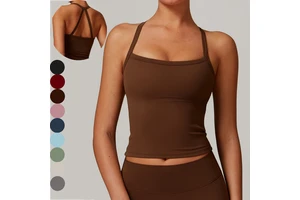 New Arrival Push Up Breathable Quick Dry Tight Fit Sports Workout Gym Yoga Crop Tank Tops Women