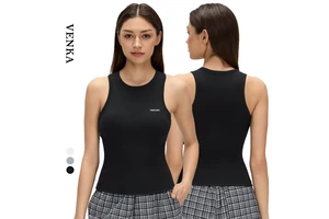 Custom Ladies Activewear Breathable Round Neck Sleeveless Workout Tank Tops for Sports Yoga Fitness Gym Tank Top for Women