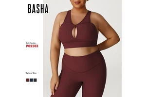 BASHAsports Threaded Plus Size Sports Bra High Strength Yoga Bra Gathered Sexy Beautiful Back Running Fitness Bra For Women