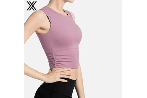 Wholesale Ladies Tight Crop tank Tops tank Sport Vest Quick Dry Workout Suit Chest Mat Yoga Top Sleeveless