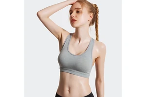 Women's Plus Size Lightweight Breathable Four-Way Stretch Eco-Friendly Gym Top Padded Sleeves Quick-Drying Active Tank Cross