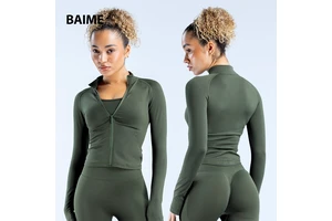 New Fashion Comfortable Breathable Tops for Women Quick-drying Long Sleeve Yoga Top for Sport