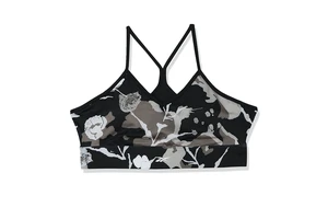 Women's High Quality Spandex/Polyester Plus Size Simple Fitness Sports Bra Top Front Logo Seamless Breathable Yoga Wear Fleece