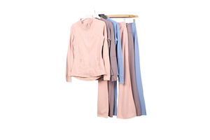 LULU Women's 2-Piece Yoga Loungewear Set Solid Turtleneck Jogger Jacket Ankle-Length Flare Pants Four-Way Stretch Zippers Front