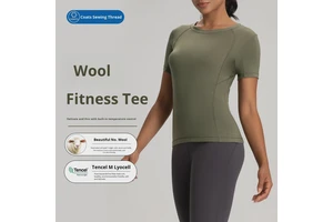 Breathable Neck Yoga Shirt Women Barely There Feel Tight-Fitting Sports Running Nine Quarter Sleeve Top