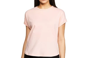 Polyester/Cotton Women's Loose Fit T Shirts Plus Size Casual Solid Custom Logo Breathable Eco-Friendly Quick Dry Knitted O-Neck