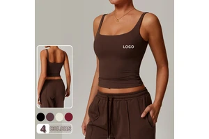 2025 New Women's Yoga Top Gym Vest Sports Fitness Quick Dry Vest Yoga Wear Women's Fitness Bra Set Short Sleeve Lady