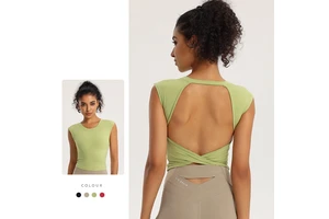 Women's Fashion Gym Yoga Sports Tank Top Breathable Quick Dry Comfortable Sleeveless Four-Way Stretch Fitness Workout Vest