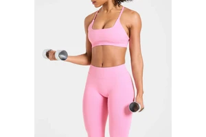 Custom Logo Yoga Women's Gym Fitness Lightweight Seamless Crop Top Workout Ladies Removable Padded Active Cross Back Sports Bras