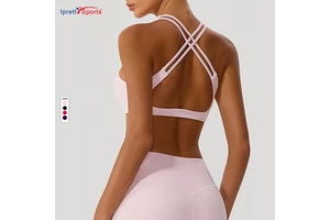 Sexy Women's Cross-Shape Yoga Bra Halter Plus Comfortable Fitness Outerwear Sports Underwear Custom Logo Active Outdoor XL Tops