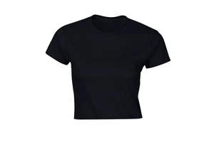 New Fashion Colorful Pure Cotton Round Neck Blank Custom logo Crop Slim Fit Women's T-shirt