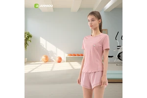 Wholesale Women's Fashion Quick Dry Activewear Workout Training O Neck T Shirt Fitness Short Sleeved Yoga T-shirt Summer
