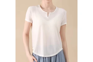 Hot Sale Breathable Women Small V-Neck Skin-friendly Loose Yoga T-shirt Seamless Sport Top Quick Dry Yoga Top