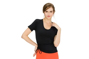 Women's Yoga Active Wear T-Shirts Sports Workout Top Running Gym Quick Dry Mesh Recyclable Lightweight