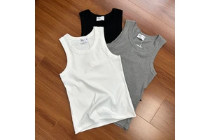 Cool-to-the-Touch Ribbed Yoga Tank Top Women High-Stretch Moisture-Wicking Fitness Breathable Slim Fit Sporty Blank Base Vest