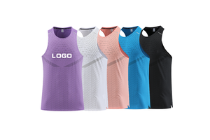 Men's Fitness Sport Vest Sleeveless Workout Tank Top Breathable Regular Fit Solid 100% Polyester Woven Fabric Gym Running