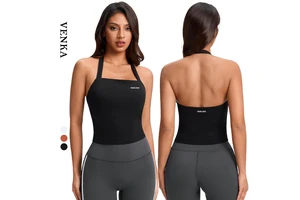 Women's Breathable Seamless Sports Tank Top with Crew Neck for Gym Yoga Fitness-Customizable Spandex/Nylon