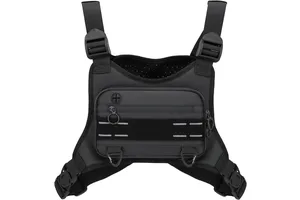 Water Resistant Hydration Bag Lightweight Chest Pack Running Vest with Phone Holder and Extra Storage