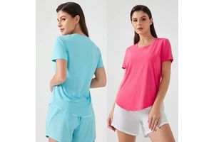 Women's Short Sleeve Workout Shirts Breathable Yoga T-Shirt Athletic Tee Top Yoga Shirts Women Casual Fitness Yoga Wear T-Shirts
