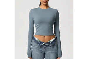Core-Spun Cotton-Feel Polyester Quick-Dry Tricot Warp Knit 150 GSM for Running Tops