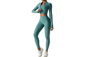 Women Yoga Set Two Piece Seamless Sports Bra And Leggings Fitness Outfit Gym Clothing Training Activewear Suit