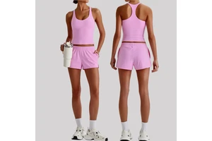 2026 New Casual Sports Yoga Suit for Women Wearing Pilates Beautiful Back and Nude Fitness Suit Set For Gym