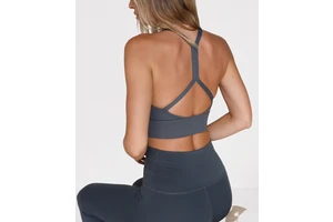 OEM Ladies Activewear Cross Back Strappy Soft Quick Dry Yoga Running Top Backless Crop Sports Bra