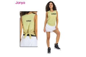 Quick Dry 22 Multi-colors ODM Sleeveless Loose Yoga Gym Tank Top Blouse Breathable Workout Fitness Sports Wear Clothes for Women