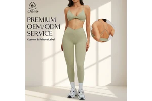 Custom Ropa Deportivas Mujer Ensemble De Vetements De Sport Yoga Leggings Thin Strap Cross Back Sports Bra Gym Fitness Yoga Sets