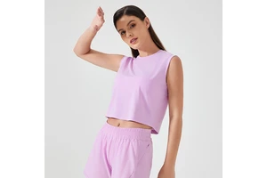 Women's Breathable Loose Fit Sweat-Wicking Cropped Workout Tank Top Sleeveless Yoga Running Athletic Crop Quick Dry Crop Top