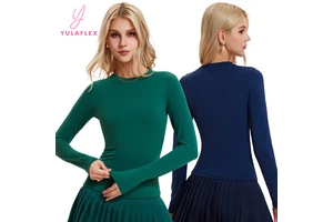 Latest Autumn Long Sleeve T Shirts for Women Slimming Fit Running Fitness Yoga Wear Quick Dry Crew Neck Sports Base Shirts