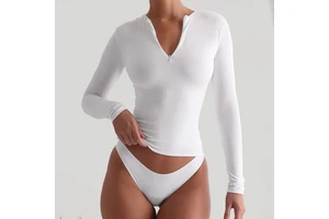 Custom Logo Women Quarter Half Zip up Fitness Workout Tshirt Sculpt Slim Fitted Stretchy Dry Fit Plain Blank Long Sleeve Gym Top