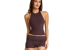 Cross-border Women's Yoga Tank Top Shorts Built-in Chest Pads Halter-Neck Beautiful Back Fitness High-Waisted Quick-Drying