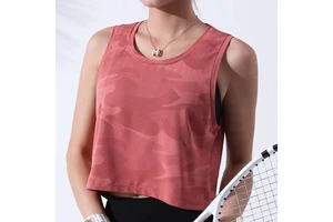 Polyester Spandex Yoga Sports Tank Top Sleeveless Quick Dry Breathable Loose Fit Gym Running Training Outerwear Athletic Top