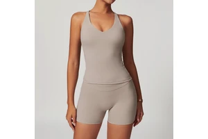 High quality Women’s Yoga Vest Tight 2-Piece Set Outdoor Fitness Sportswear Gym Workout Activewear Custom Logo Yoga Set