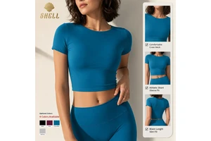 New Arrivals Breathable High Elastic Short Sleeve Tops Sweat Wicking Comfortable Slim Athleisure Women's T-shirt Yoga Gym