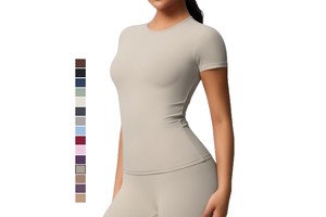 Custom Short Sleeve Top Shirt Fitness Yoga Wear Women Gym Fitness Workout Yoga Top for Women