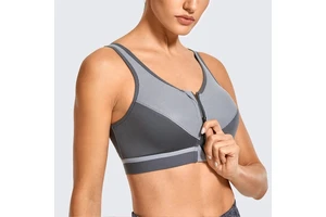 Breathable Round-Neck Sleeveless Customized Logo Printing Fitness Gym Wear Women Sports Bra In Multi-Color