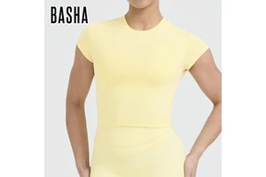 Women's Yoga Top Short Sleeved Fitness Shirt Tight Compression Exercise Wear Running Training Casual Sports Shoulder