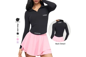 Xsunwing Stand Collar Half Zip Yoga Wear Fitness Jogging Training Slim Fit Long Sleeve T Shirts Gym Women Sports Tops WAD1574