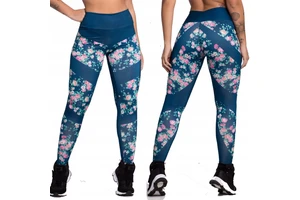 Wholesale Women Yoga Leggings High Waist Seamless Breathable Eco-Friendly Spandex/Polyester Print Four-Way Stretch Workout
