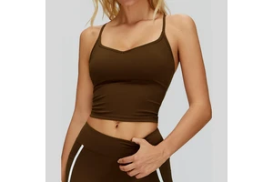 Women's Cross Straps Backless Sexy Yoga Tank Tops Slim Fit Comfortable Elastic Extended Hem Gym Tops for Women