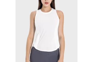 Custom Round Neck Loose Fit Gym Running Tank Top Wholesale Quick Drying Breathable Blank Sleeveless Workout Yoga Top