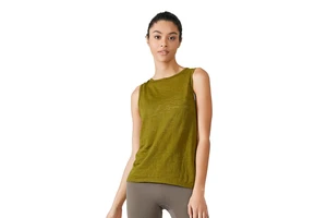 New Women's Plus Size Summer Breathable Crew Neck Sleeveless Yoga Top Active Stretch Sweat-Wicking Quick Dry Anti-Odor
